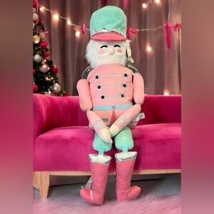 Isaac Mizrahi Jumbo Pastel Nutcracker Accent Pillow NWT